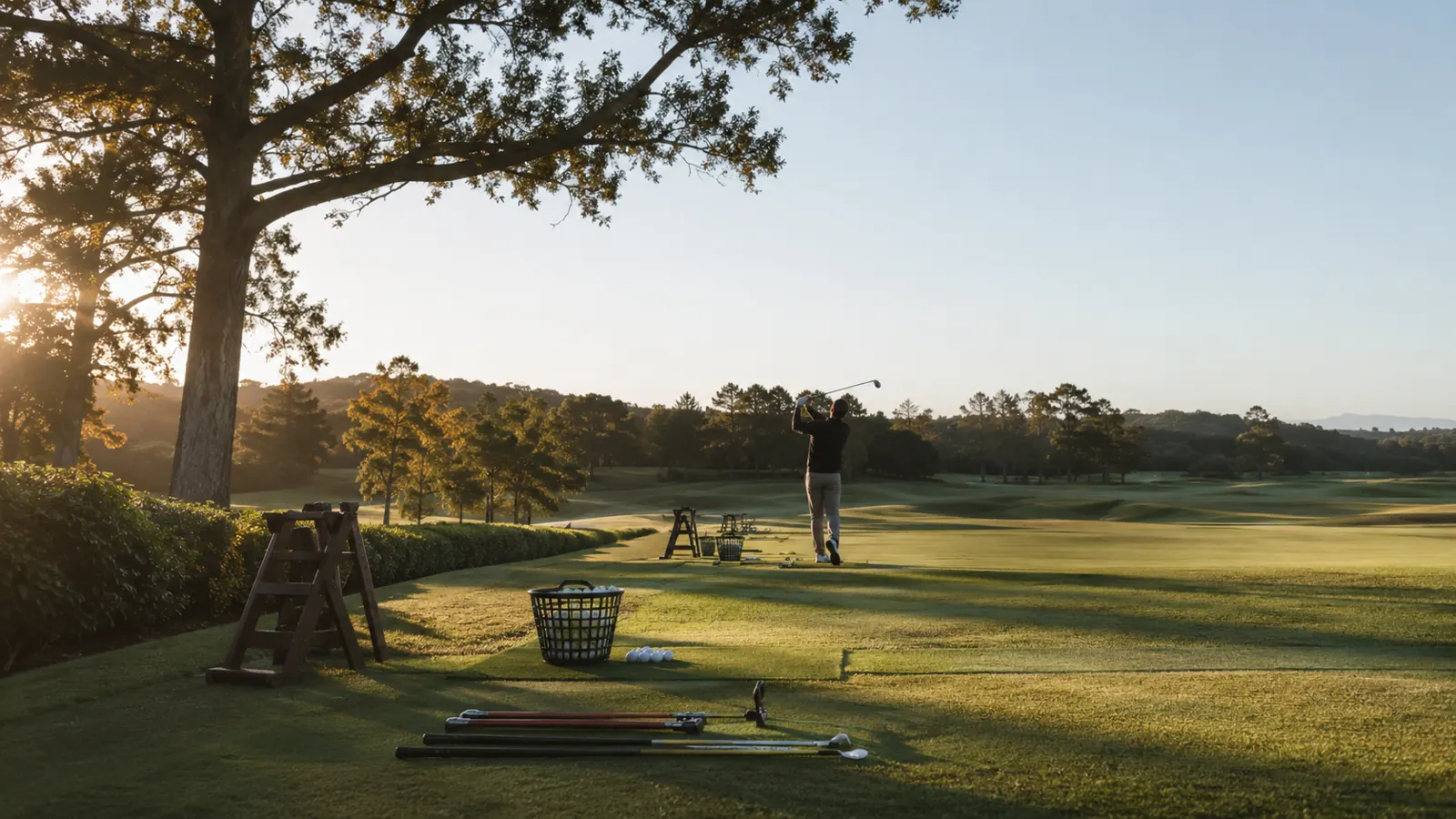 Parcours de golf du Pays Basque borde de pins face a l ocean